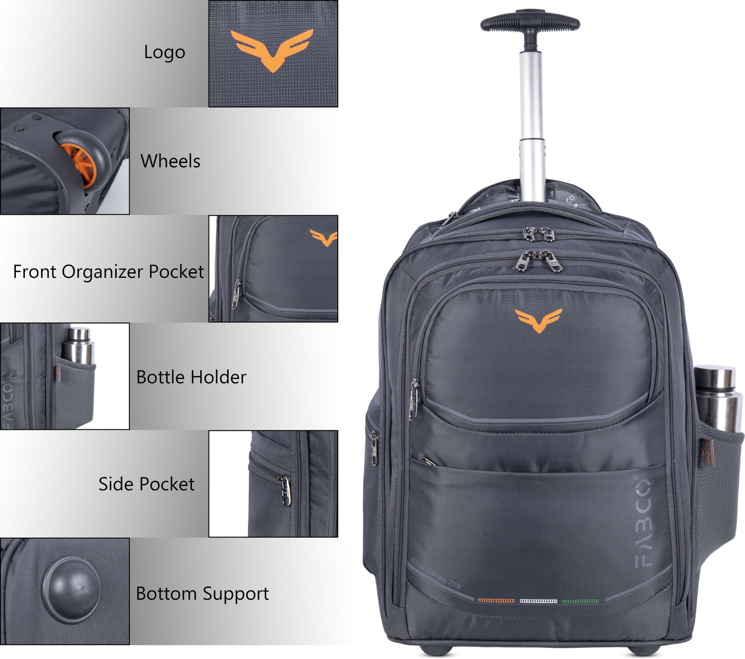 Image of FABCO Dual-Mode Backpack Trolley for Daily and Travel Use 48.4 L Trolley Backpack