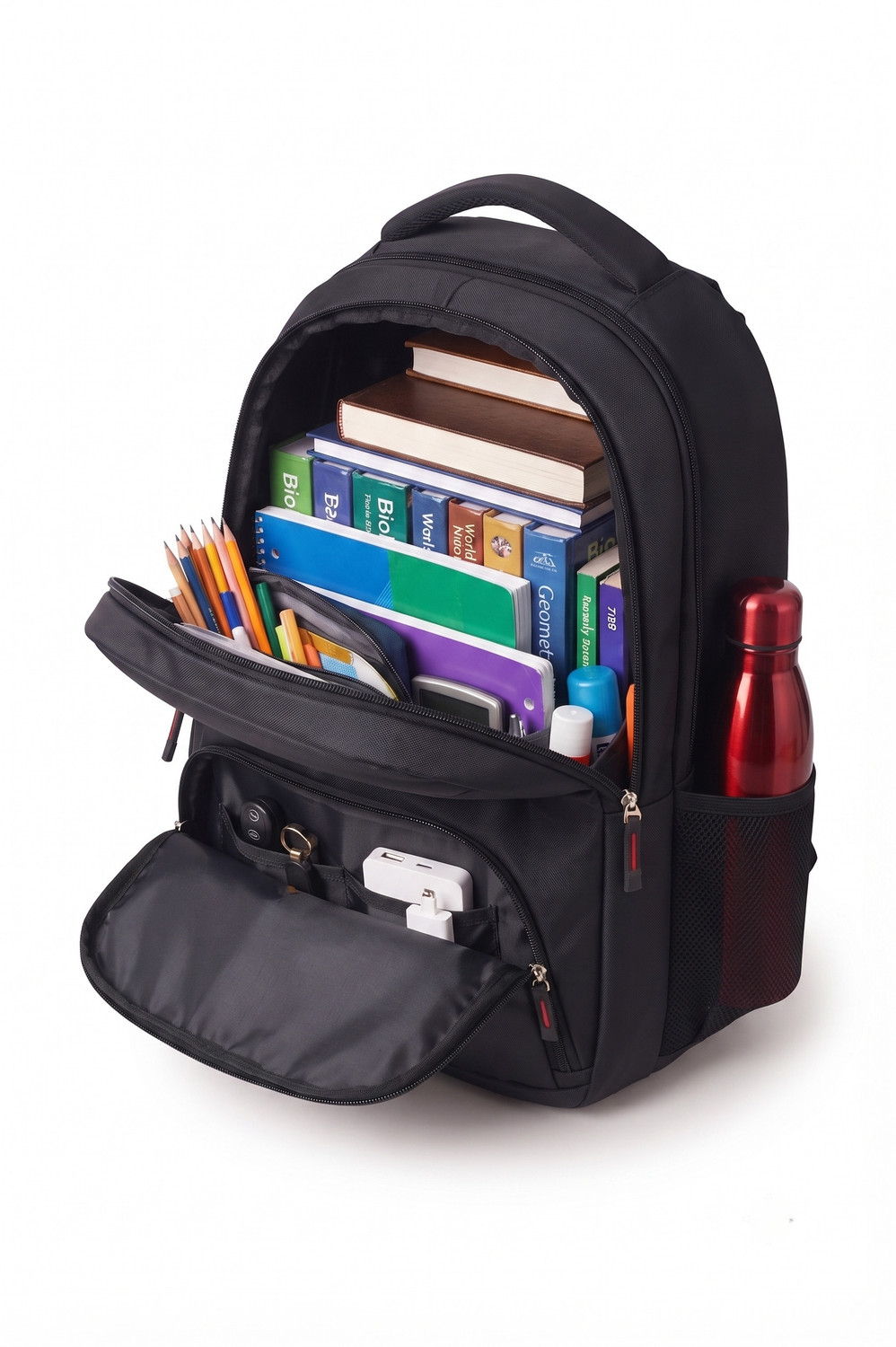 Image of WILDCLUB Stylish Black Unisex Backpack for College, Office and Daily Use 30 L Laptop Backpack