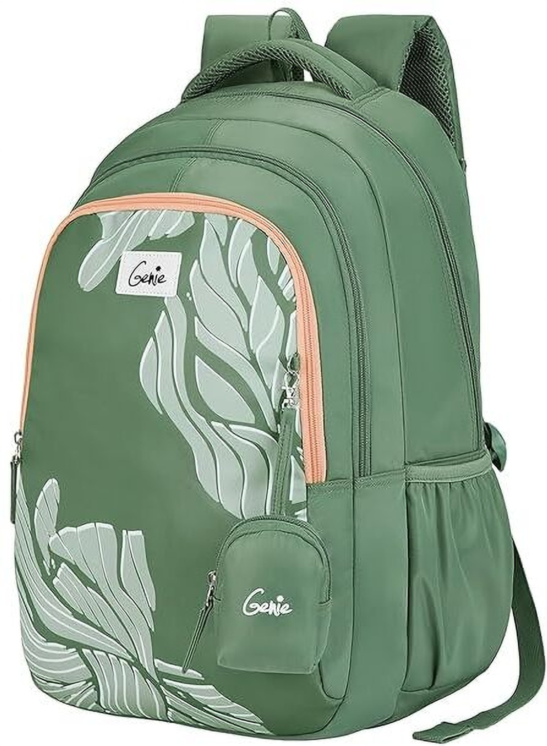 Image of Genie MIRA Sage Green School Backpack for girls, 19 36 Litres, 3 compartments School Bag