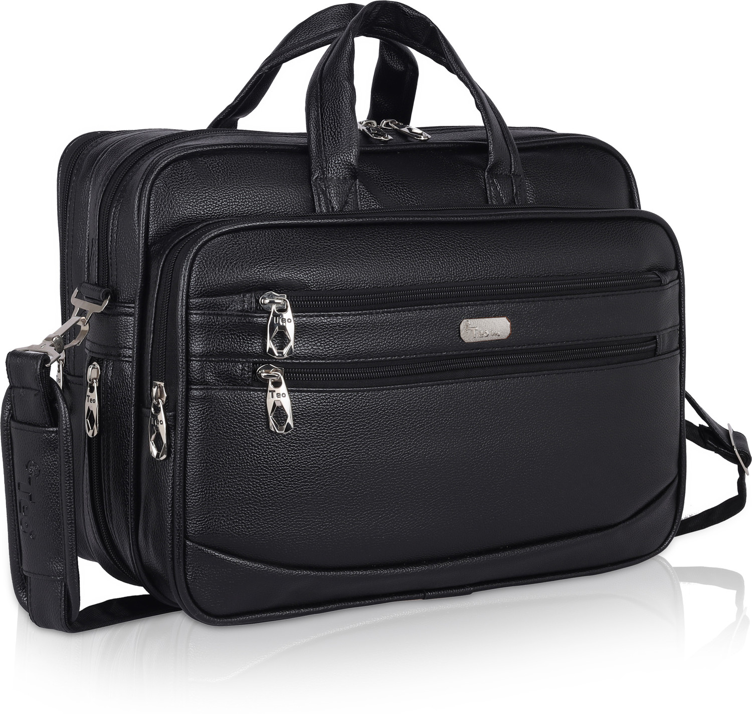 Image of Teo Men & Women Black Messenger Office Laptop Bag T-906 Messenger Bag