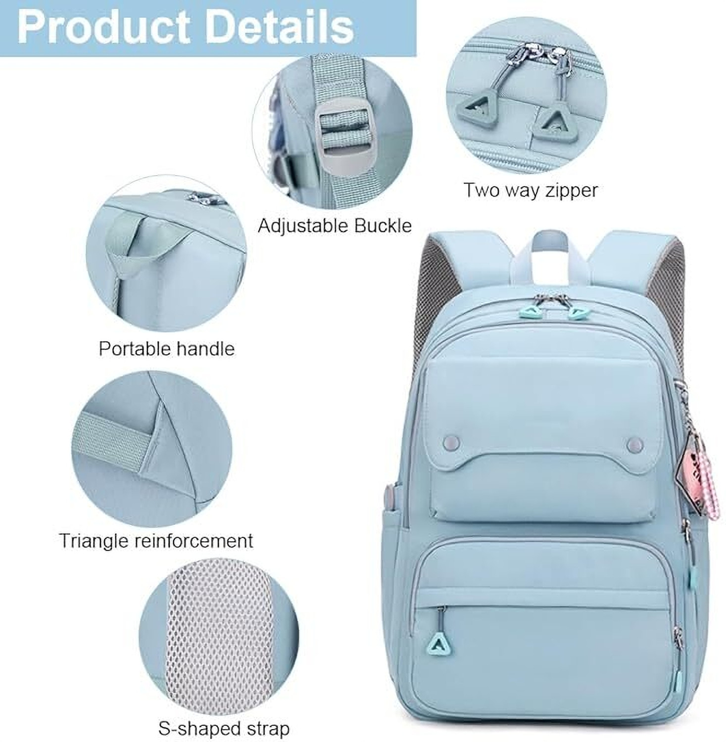 Image of Luranol Unicorn Backpack for Kids Stylish Durable Water-Resistant Shoulder School Bags Waterproof Backpack