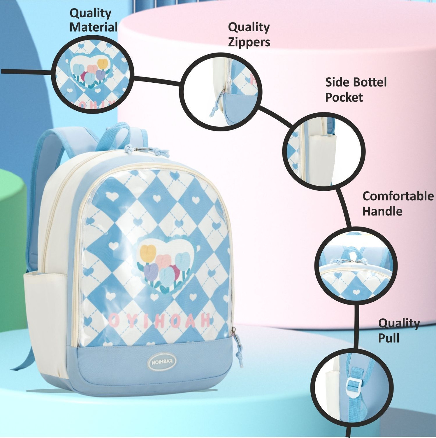 Image of Tinytot SB288 02 Japanese Style Korean Unisex School College Casual Laptop Backpack Bag Waterproof School Bag