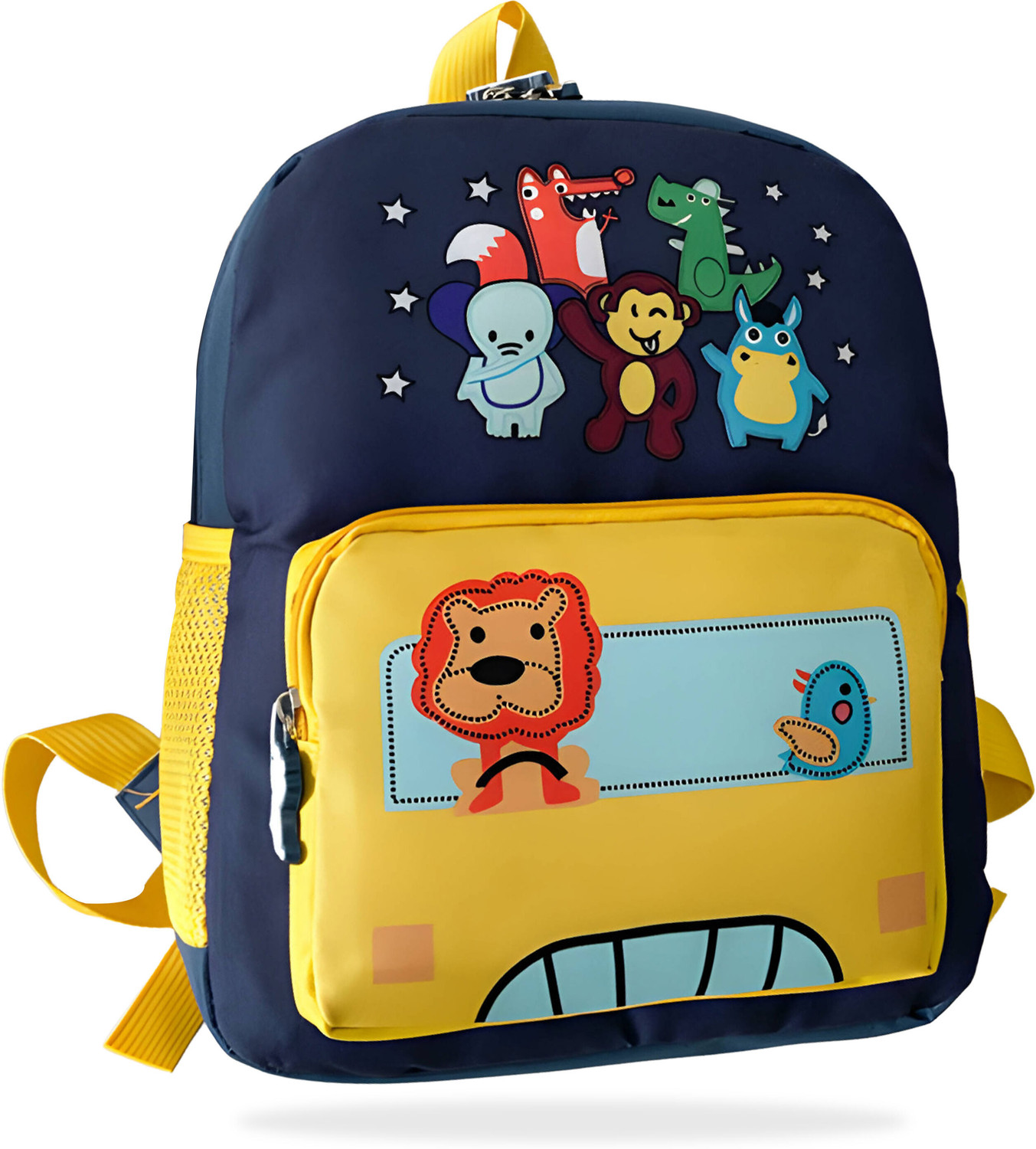 Image of Bembika Kindergarten Cute Cartoon Kids School Bag for Boys and Girls, Toddler- Yellow School Bag