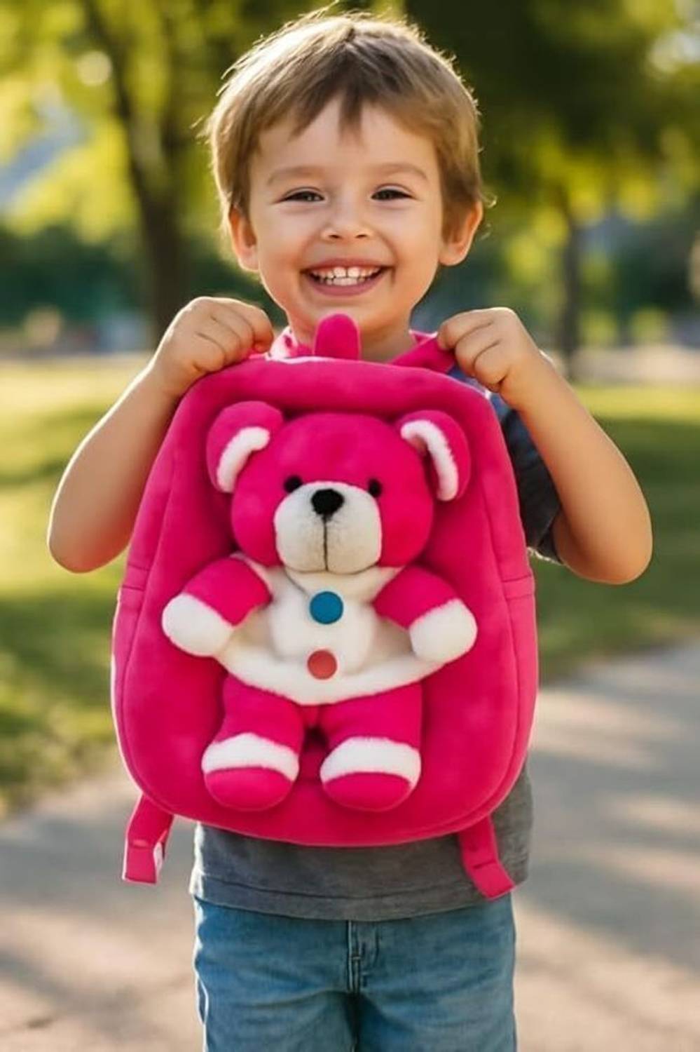 mbeat Teddy Soft Cartoon School Bag - Image 2