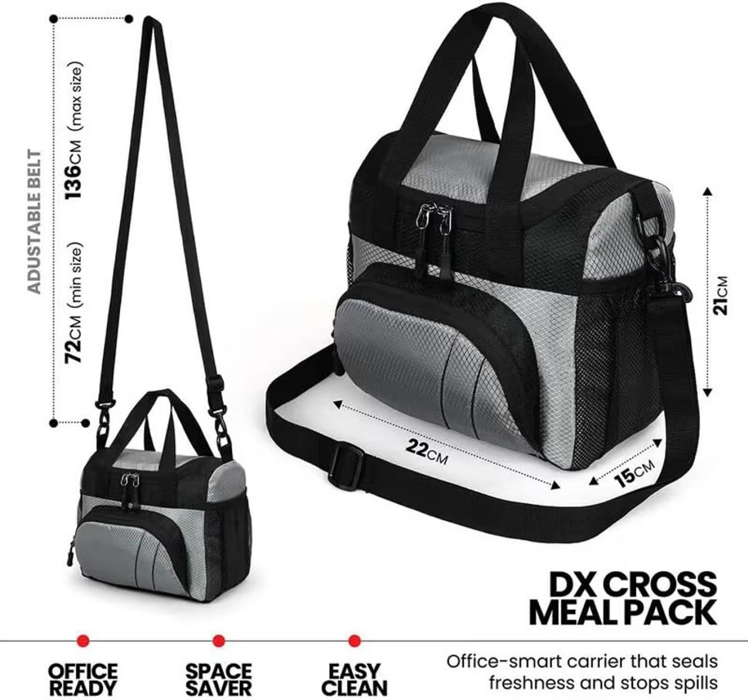 Image of QuiteFit Lunch Tiffin Bag for Collage Office & Picnic for all Waterproof Lunch Bag Waterproof Lunch Bag