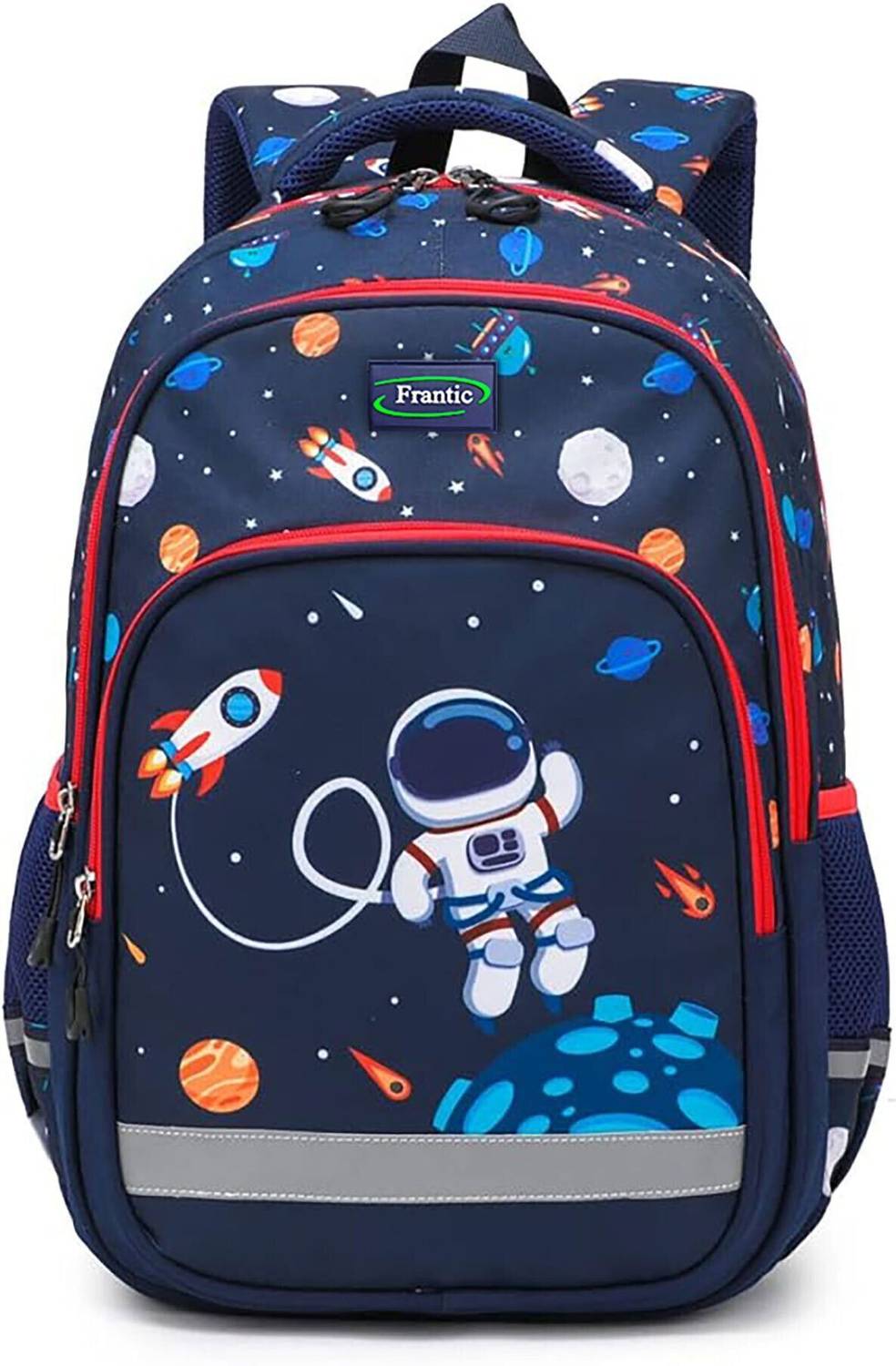 Frantic Polyester Stylish Printed Kids School Bag for Daily Use Waterproof Backpack