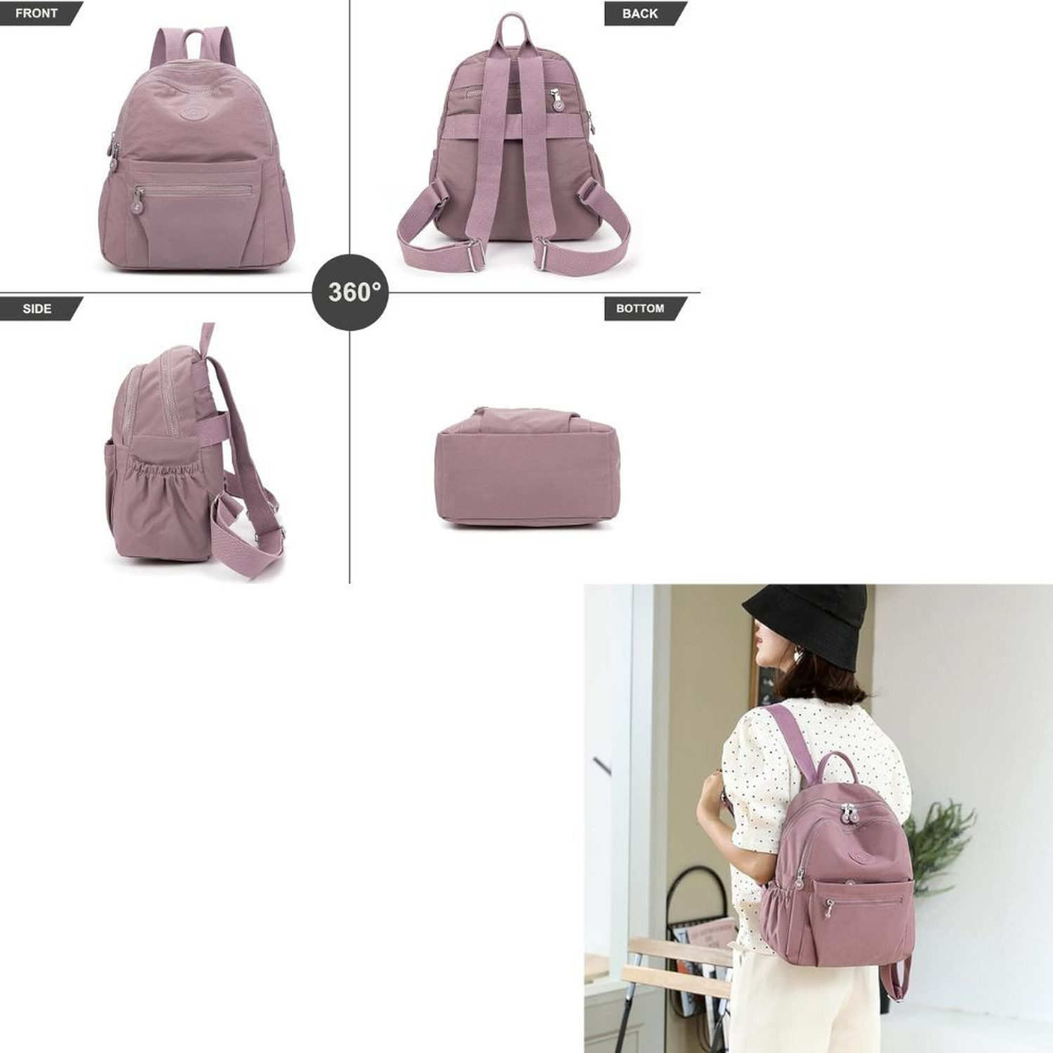 Image of TS WITH TECHSUN Stylish Simple Modern Bag Travel Casual Fashion Mini Bag Women backpack Bag Waterproof Backpack