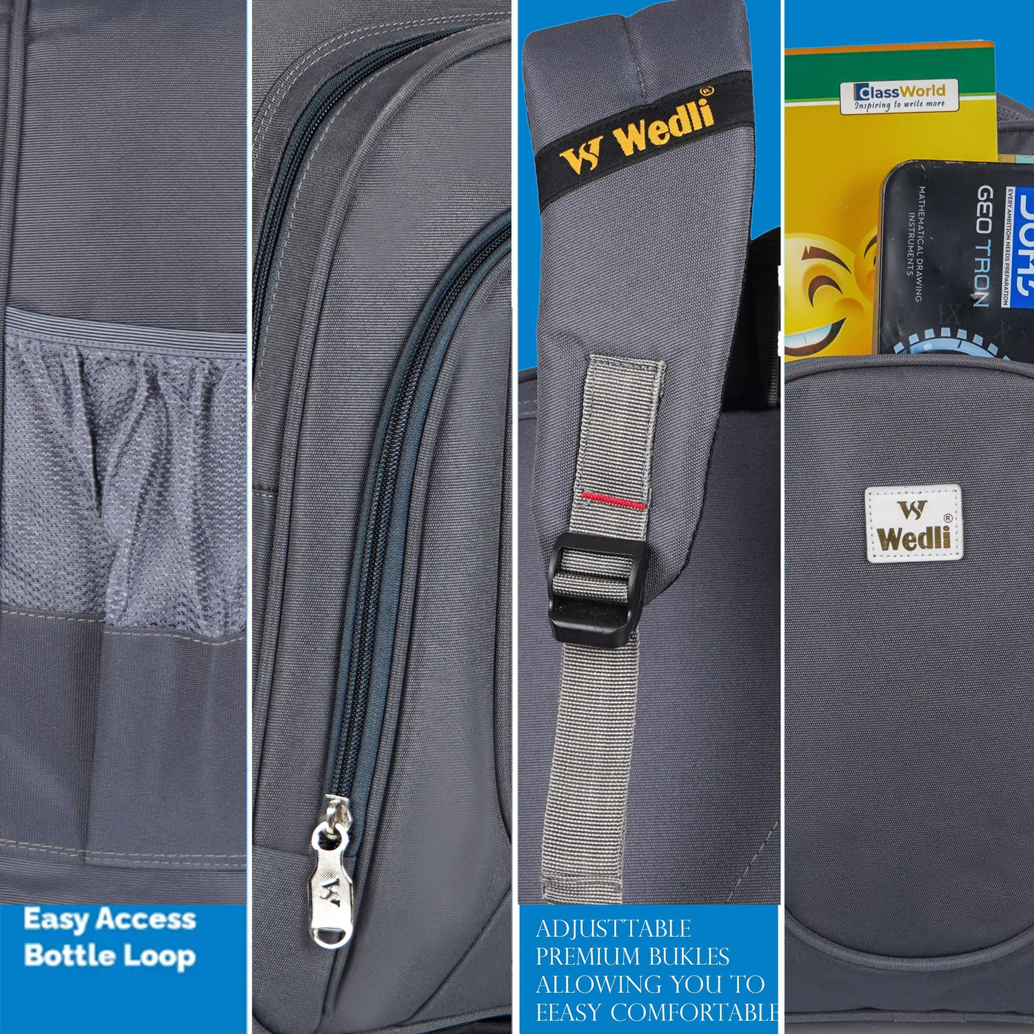 Image of Travel Look Wedli 65L Backpack Stylish School Bag for Boys & Girls of Class 5th - 10th Waterproof School Bag
