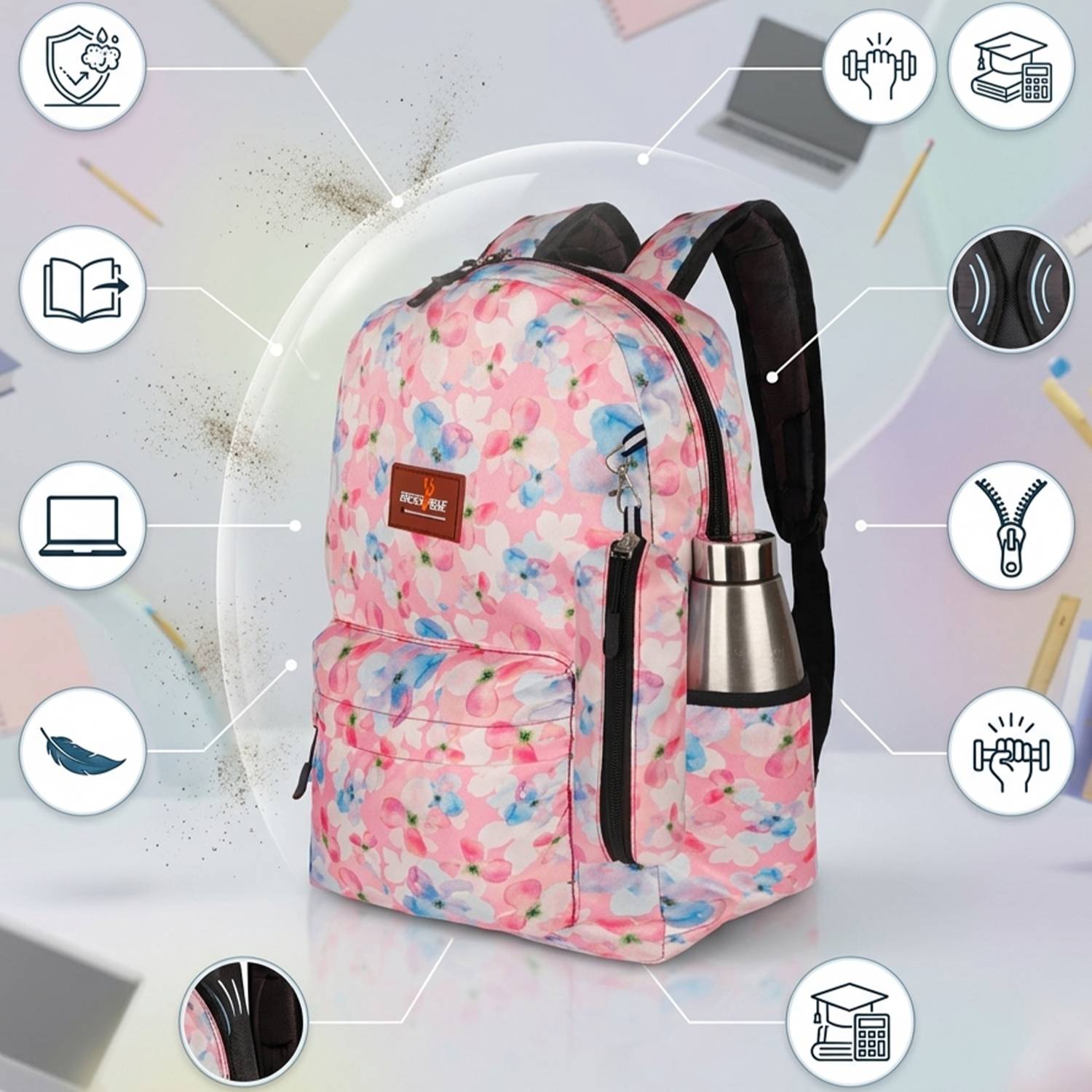 SJ Enterprises Waterproof Women's & Girls College Backpack - Image 2