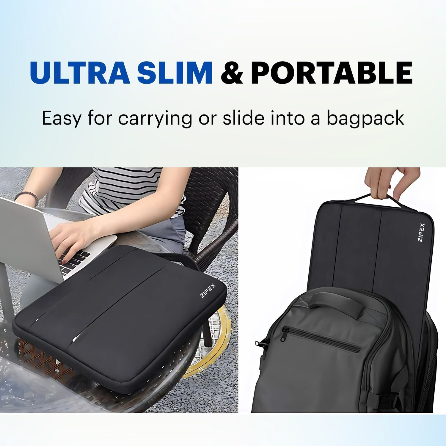 Image of ZIPEX 14 Inch Compact Laptop Case with Handle Waterproof Laptop Sleeve /Cover