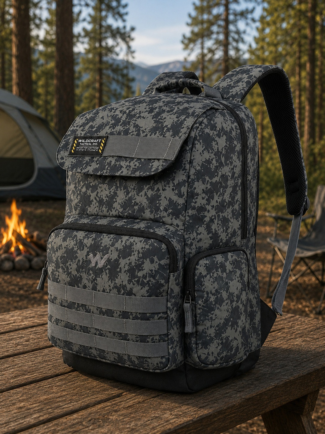 Image of Wildcraft Safara Pro LPBP 35L Camo-Black Waterproof Backpack