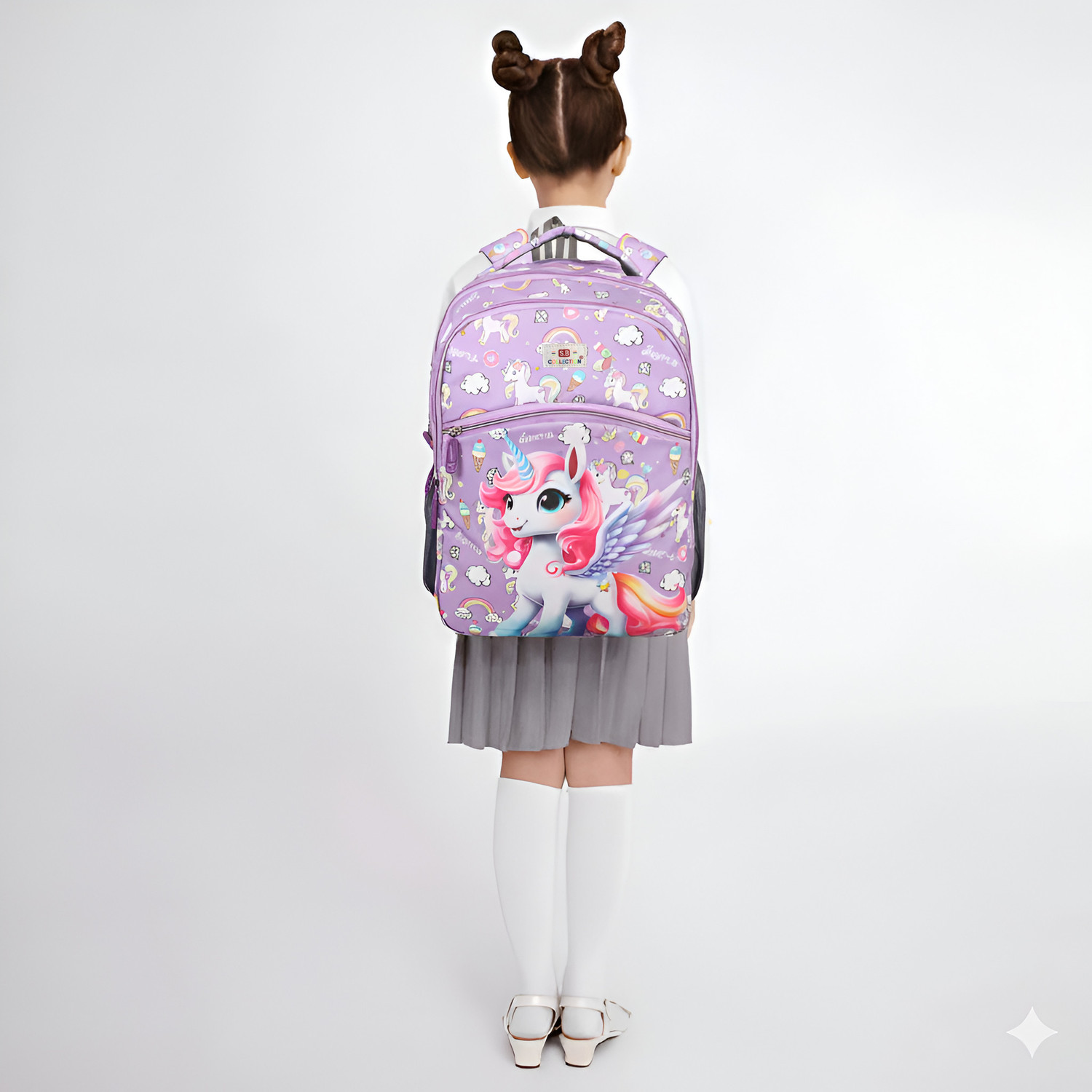 Image of SBCOLLECTION Classy Unisex Print Texture Comfortable Use for Class (3-9Yrs) Coaching Picnic Waterproof School Bag