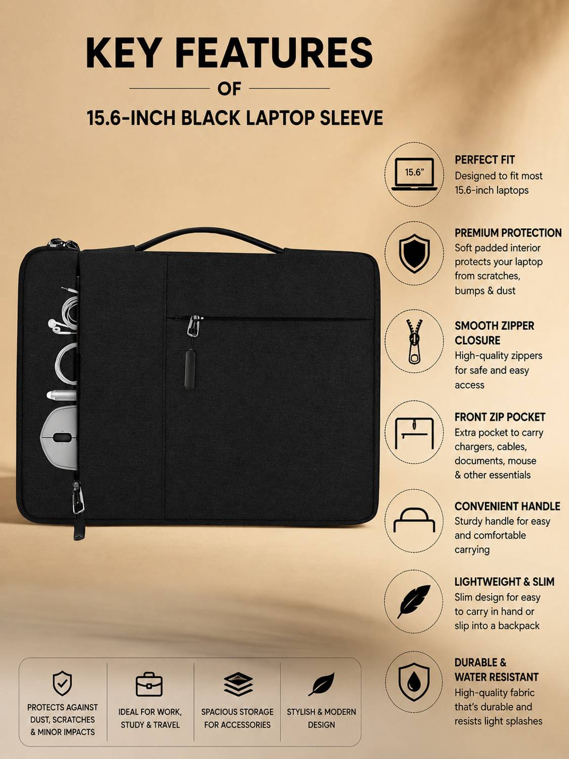 LIFINI 15.6-16 Inch Laptop Sleeve - Image 2