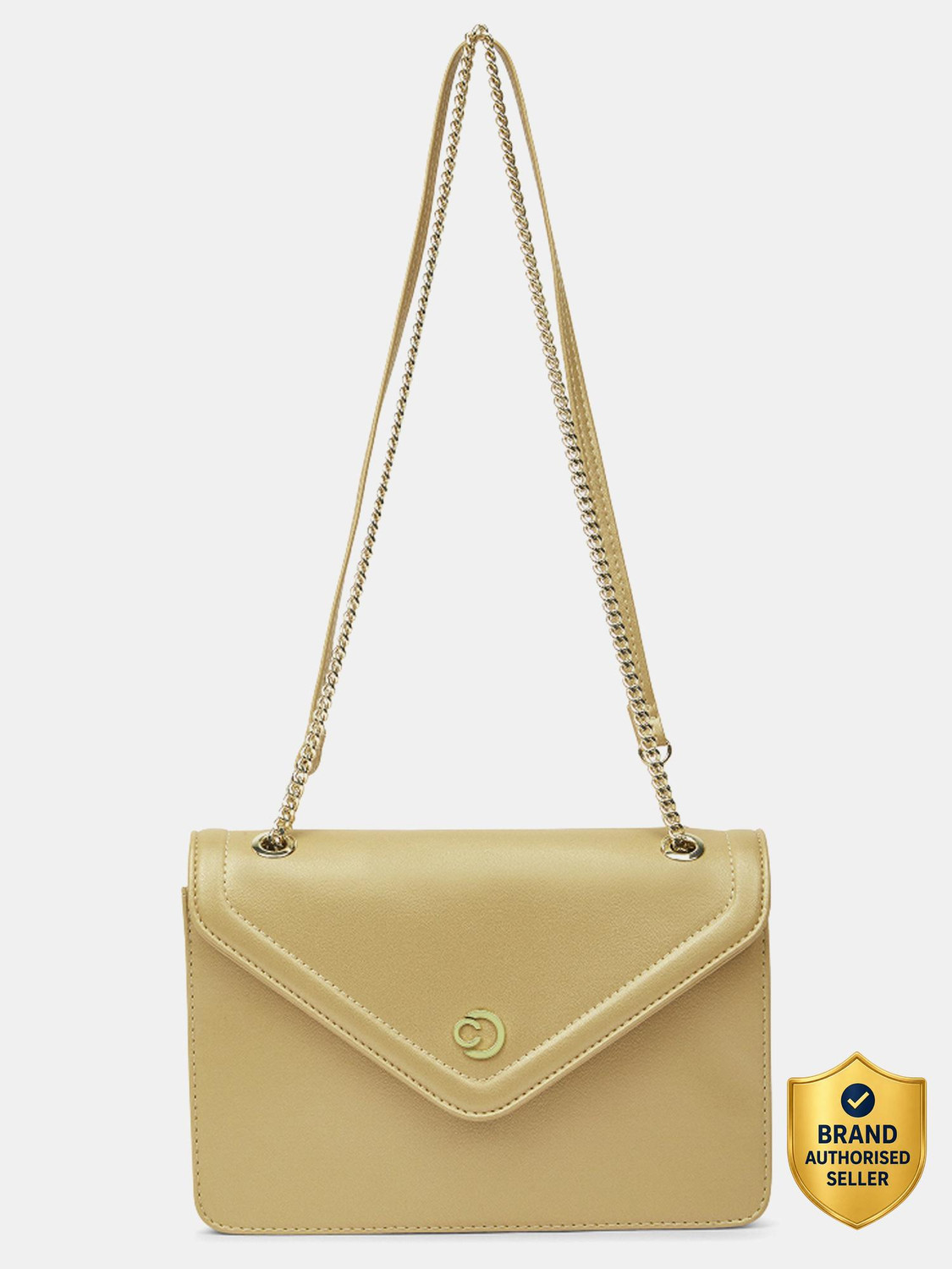 Image of Caprese Rory Sling Medium Metallic Gold Bag for Women Sling Bag
