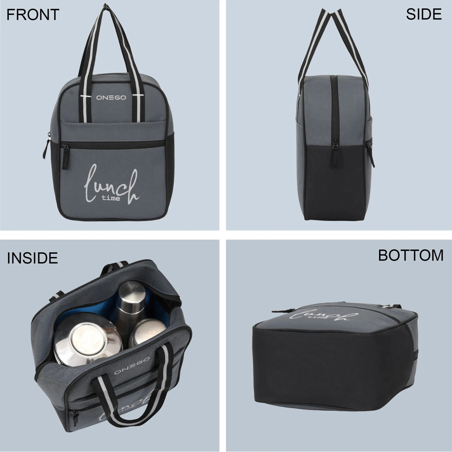 Image of ONEGO Stylish Lunch Bag - Perfect for School, College, Office & Outdoor Trips Waterproof Lunch Bag