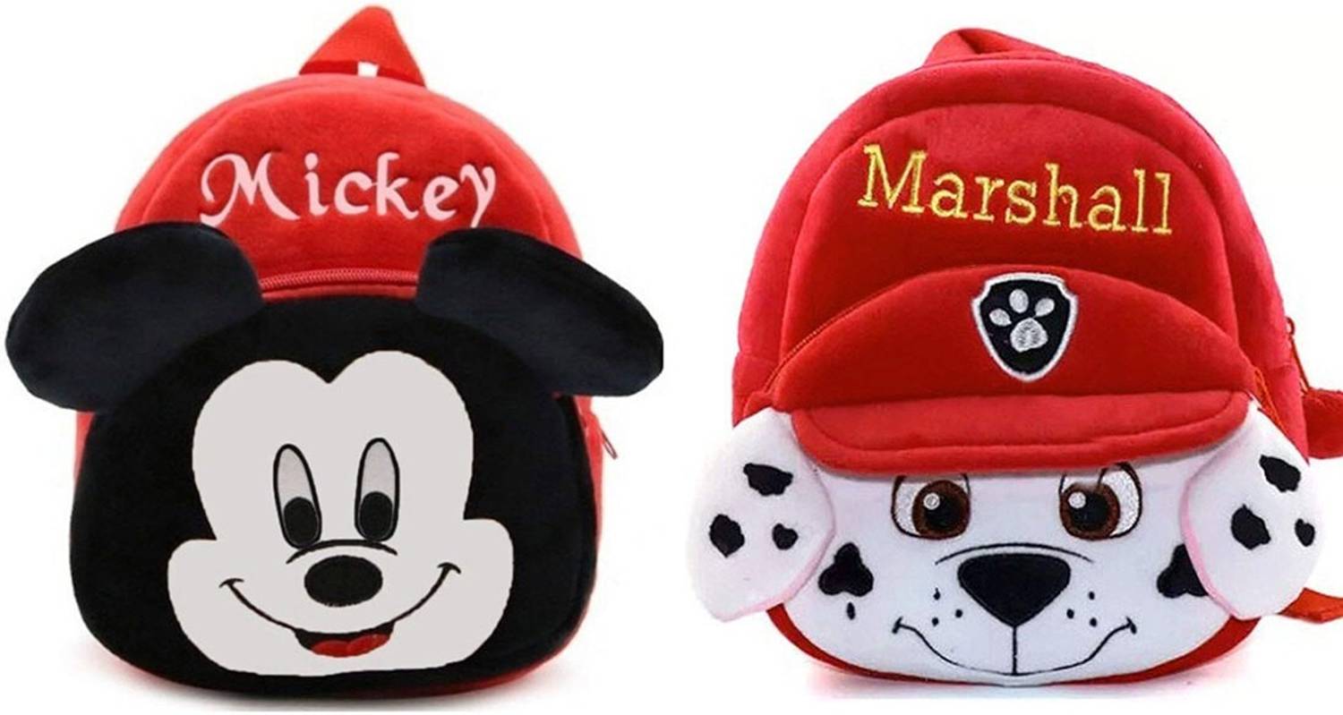 packsack skb_Kids School Bag Soft Plush red mickey marshall backpack School Bag
