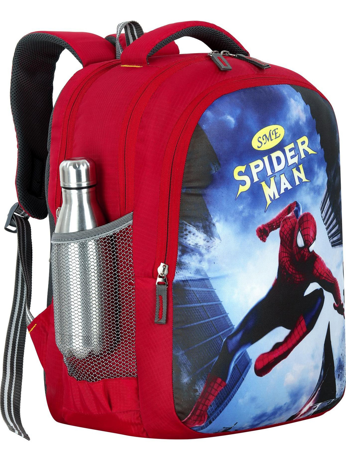 Image of Black Bag Spiderman 47cm school bag for1st /2nd & 3rd class Lighteight for Boys & Girls Waterproof Backpack (Red, 35 L)