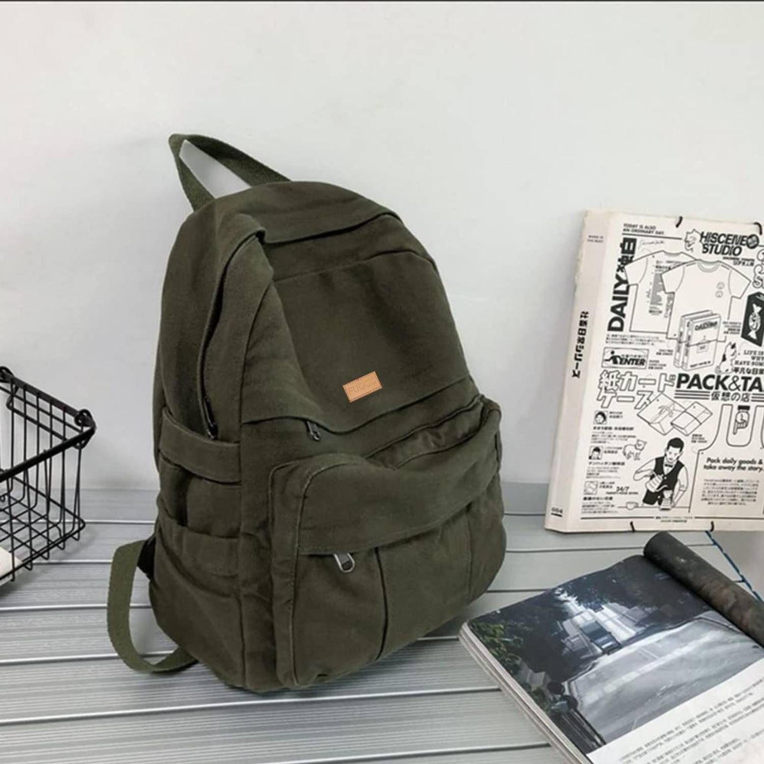FUOCO 30L Green College Bag for Women - Image 2