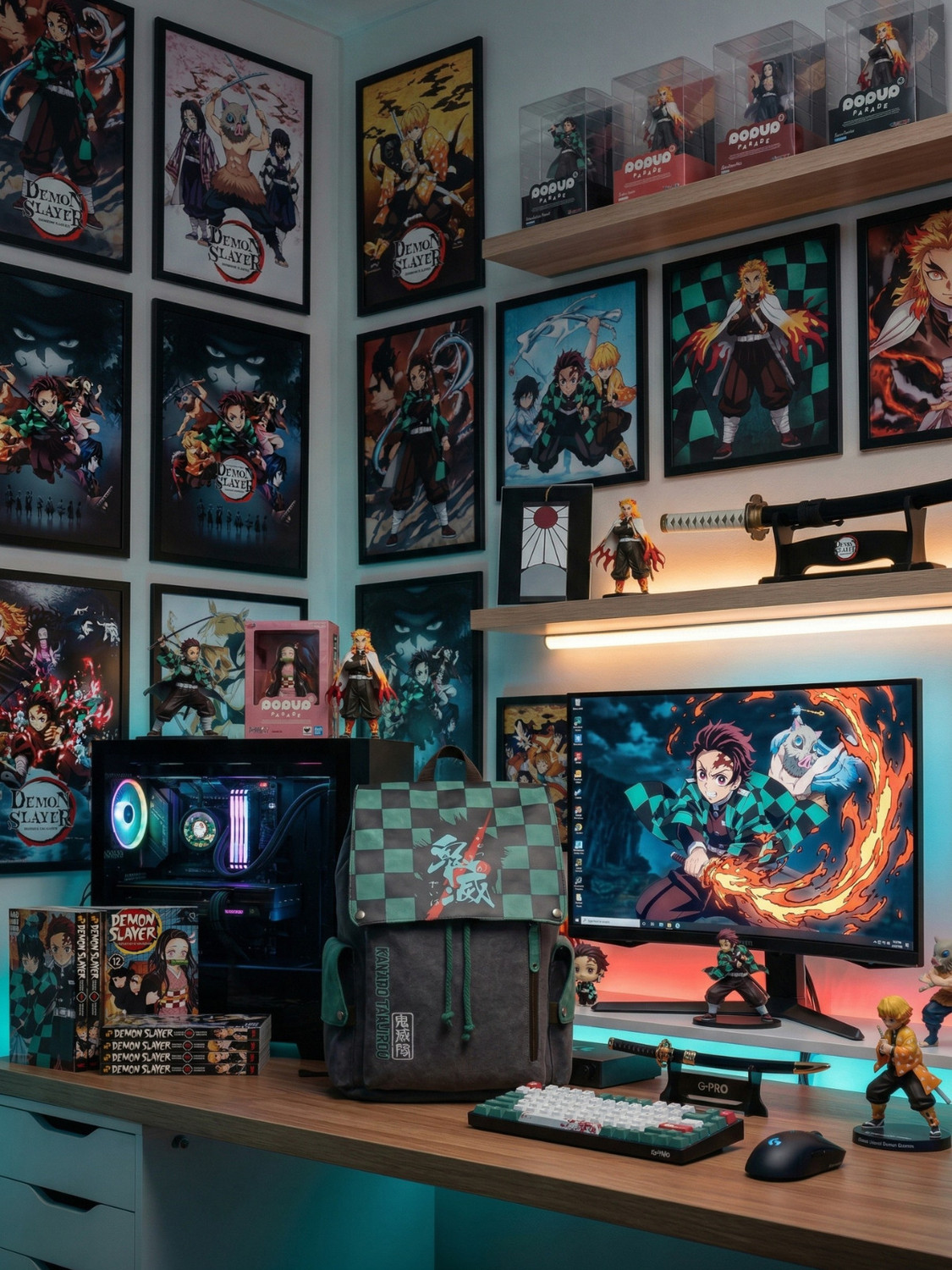 Image of RUVIDO CASO Tanjiro Anime Backpack | Durable Premium Bag for College,Travel, Office & Fans Backpack