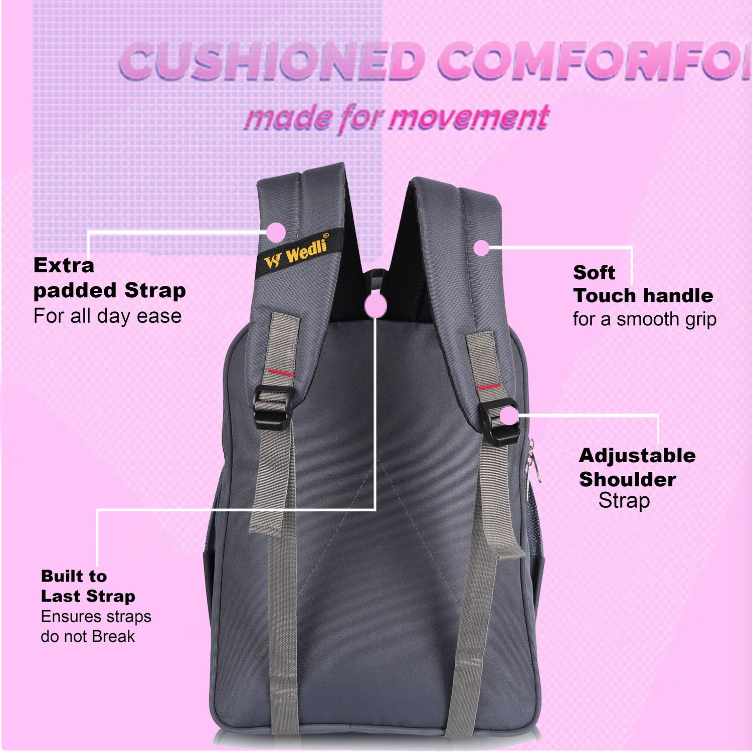 Image of Travel Look Wedli 65L Backpack Stylish School Bag for Boys & Girls of Class 5th - 10th Waterproof School Bag