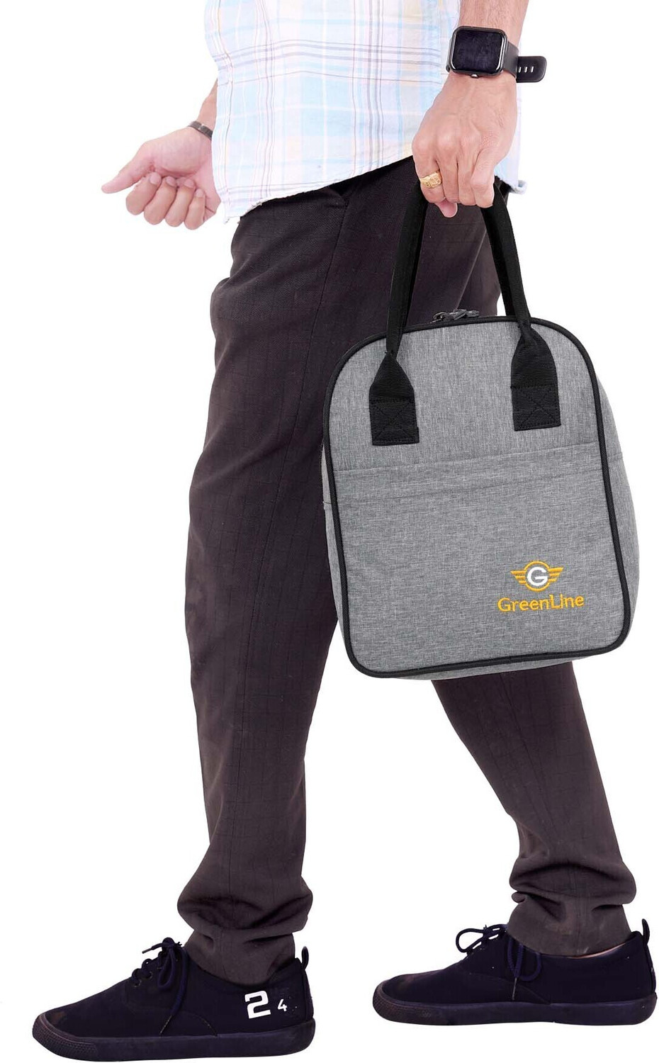 Image of GREENLINE Combo 2PC ,Insulated Lunch Bag for School Collage Office &Picnic for Boys & girl Waterproof Lunch Bag
