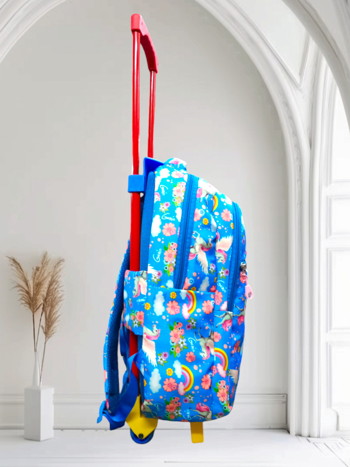 Image of Genio PRINTED Girls, Kids, Unisex Bag, 18 INCH Waterproof Trolley (BLUE, 35 L) Waterproof Trolley