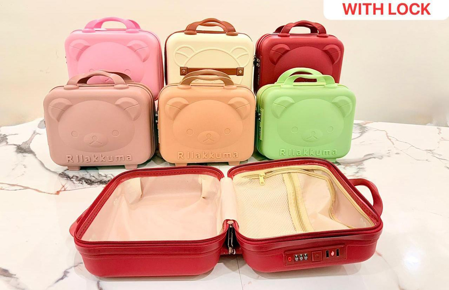 Image of blueblast Portable Makeup Travel Case hand luggage Waterproof Multipurpose Bag 1 Beauty Makeup Bag Organizer Vanity Box