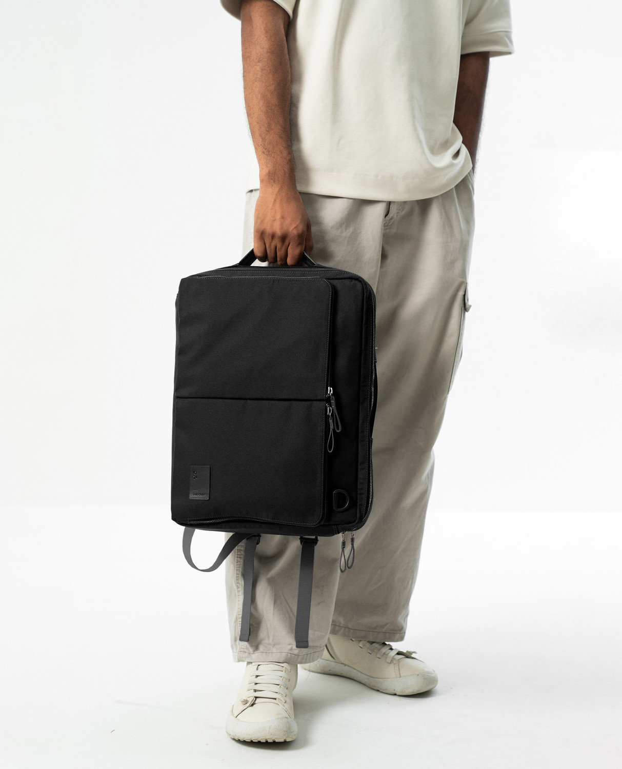 Image of DailyObjects Space Black Meridian Convertible Briefpack Backpack