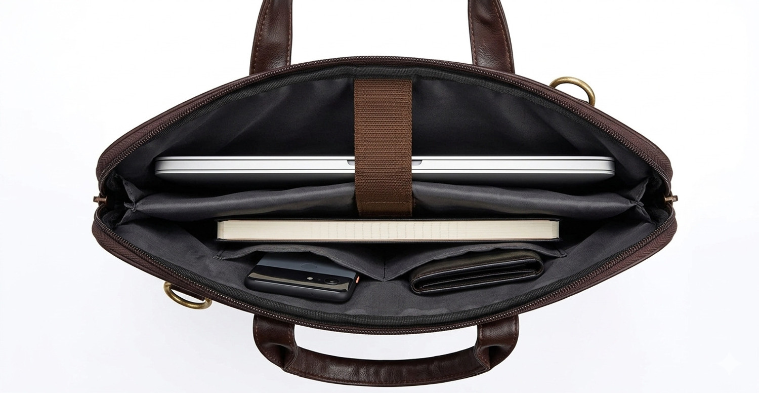 Image of TRESKY Laptoo file sling Bag Waterproof Laptop Sleeve /Cover (Tan, Brown, 15 L)