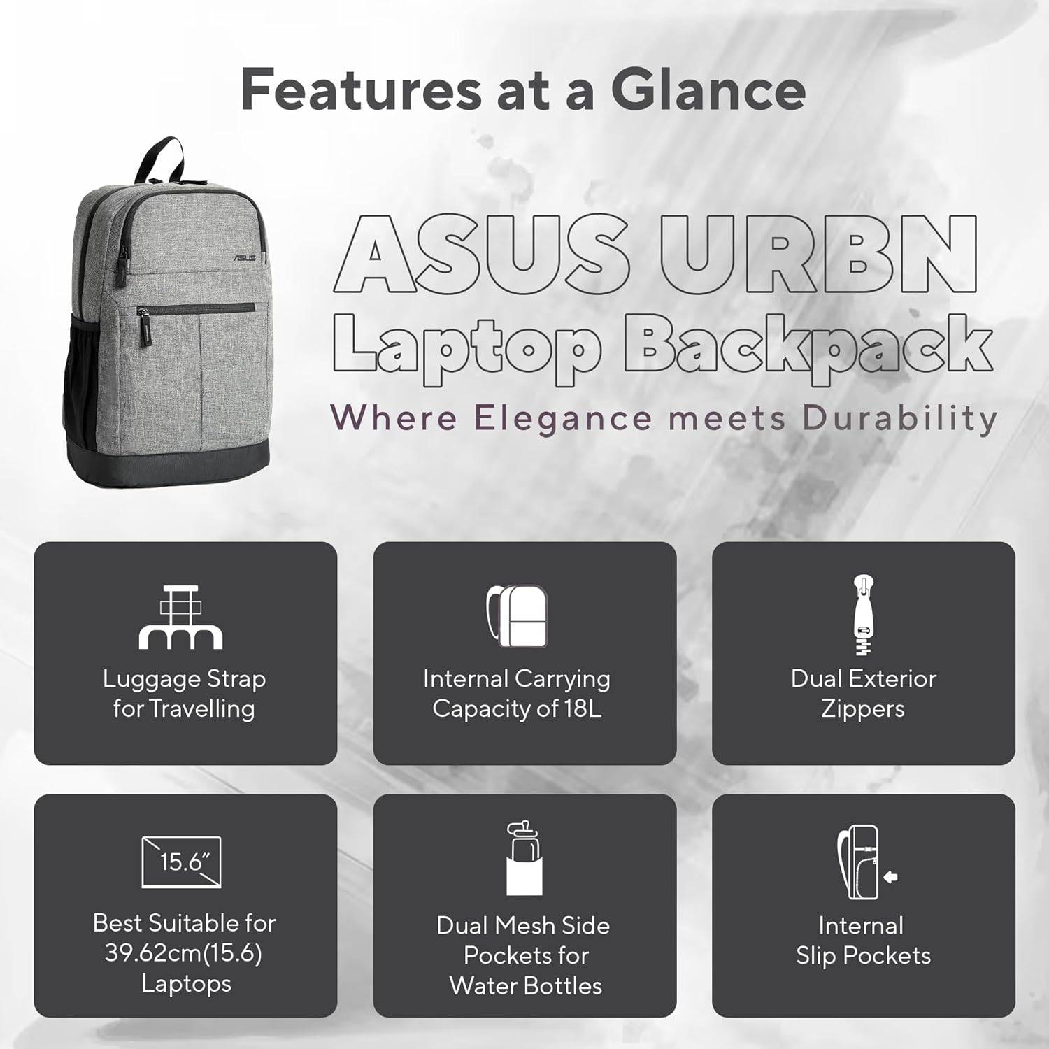 ASUS P1601 18L Laptop Backpack - Image 3