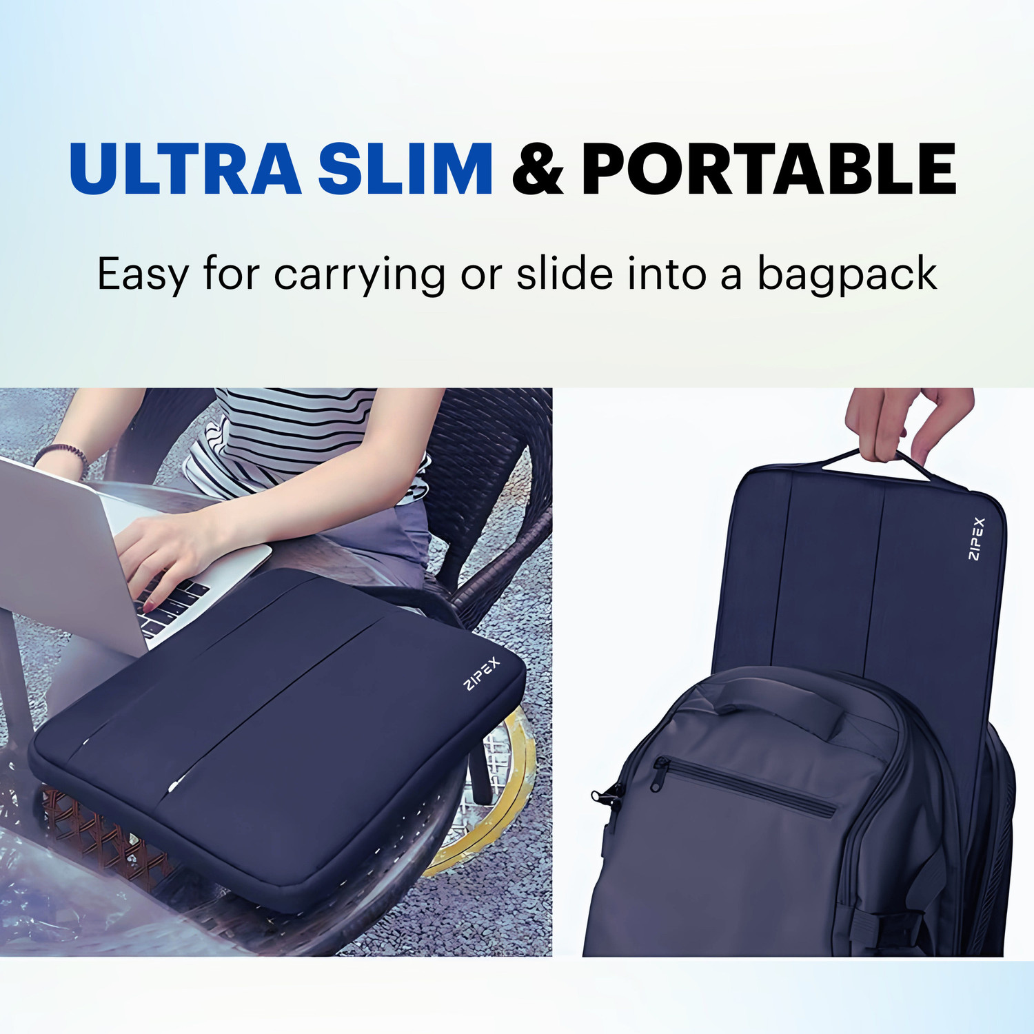 Image of ZIPEX 16 Inch Compact Laptop Case with Handle Waterproof Laptop Sleeve /Cover