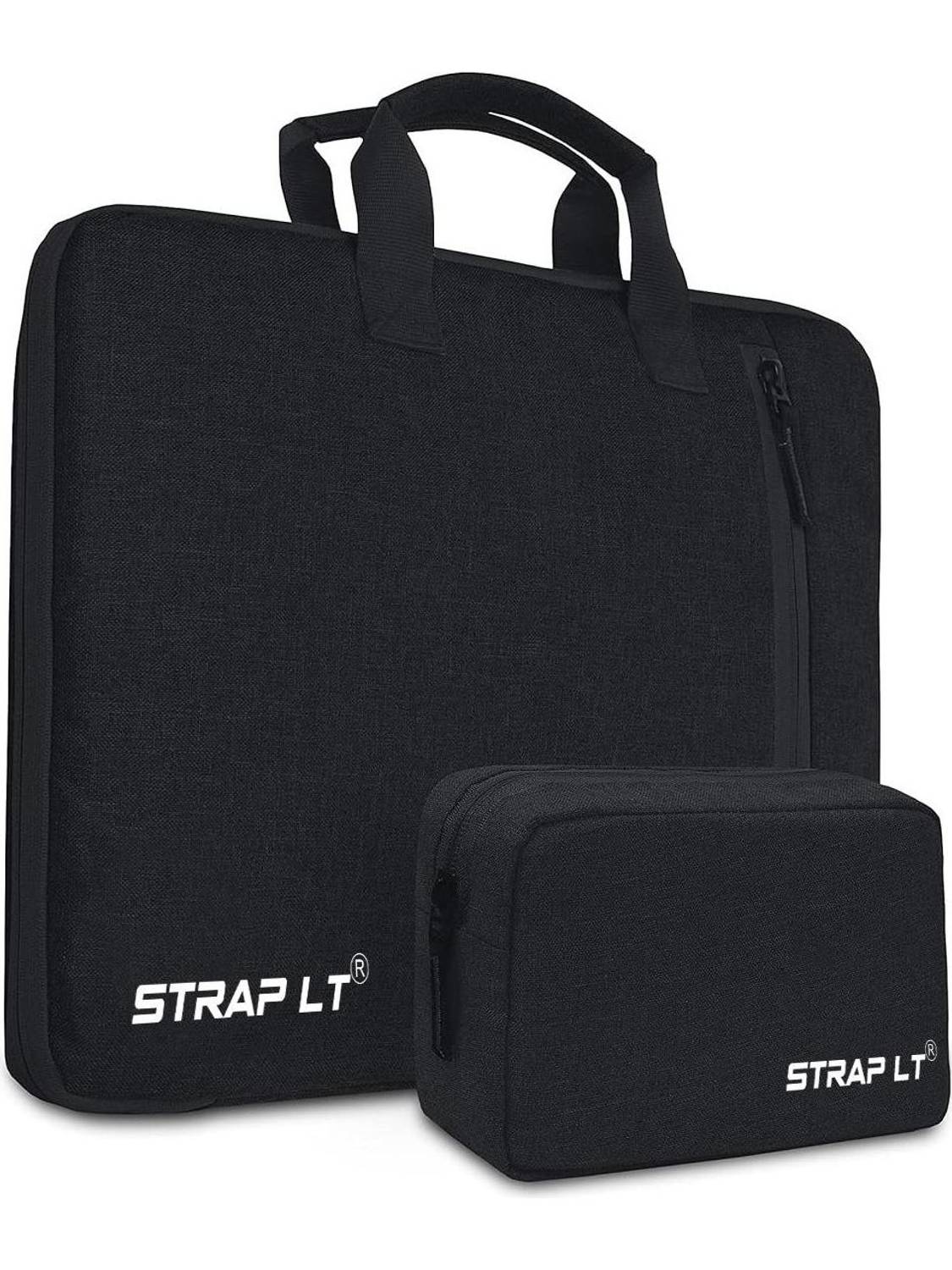 Straplt Laptop Sleeve Case 15.6-16 Inch 180 Degree Opening Handle Laptop Bag With Pouch Waterproof Laptop Sleeve/Cover