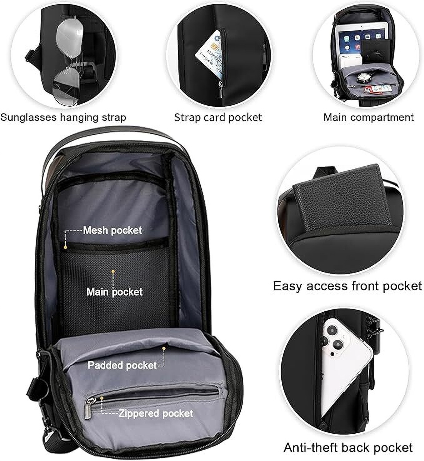 Image of LIFE INDIA 2025 Fashion Waterproof USB Men CrossBody Sling Bag Anti Theft Chest Shoulder 15 L Laptop Backpack