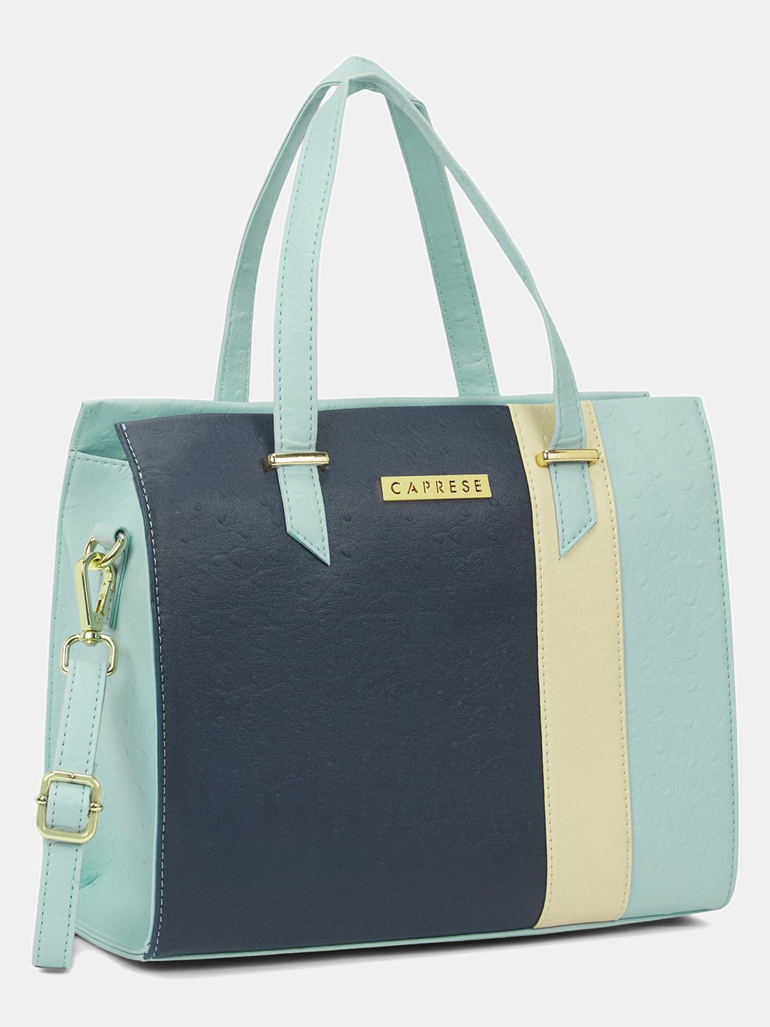 Image of Caprese Birdy Satchel Medium Powder Blue Bag for Women Shoulder Bag