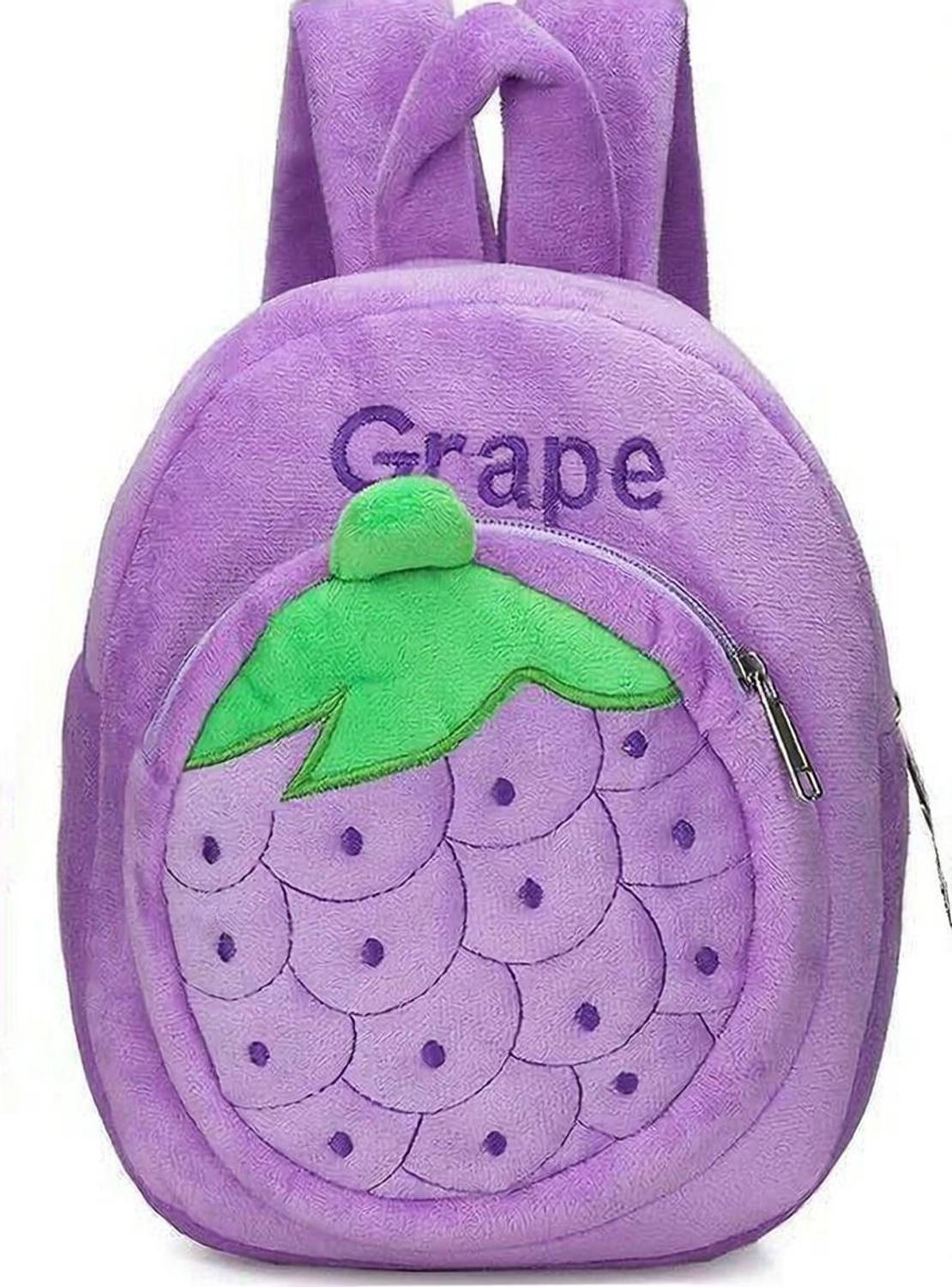 HappyChild Grapes Toddler School Bag Plush Bag Kids Bag for 2 to 5 year Child (10 L) School Bag