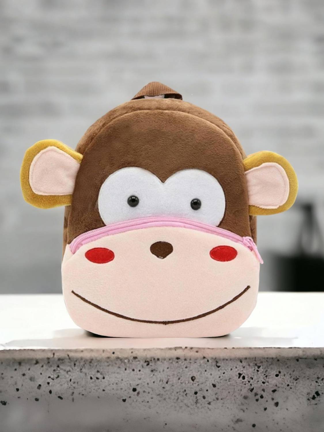 BlingNBeats MONKEY Premium Quality Soft Children, Kids, Baby, Velvet Traveling & School Backpack NEW School Bag School Bag