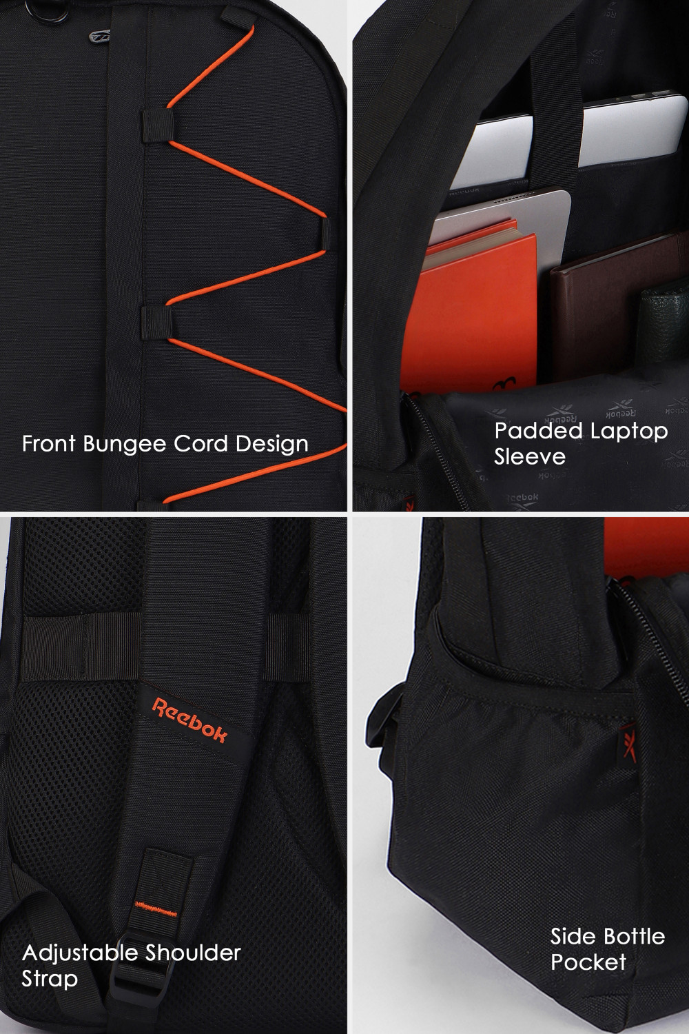 Image of REEBOK Small 17 L Laptop Backpack STREET MOTION (Black)