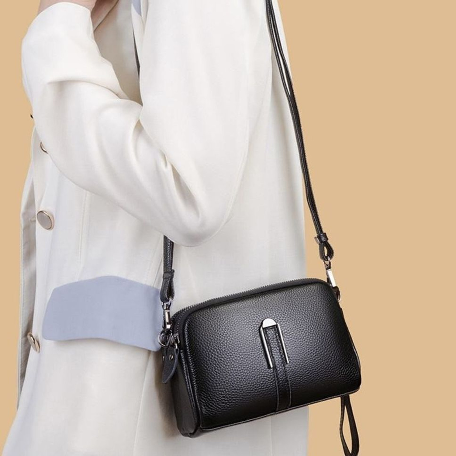 Image of ketmart Crossbody Bags for Women, Medium Size Shoulder Handbags (Color Black) Waterproof Shoulder Bag