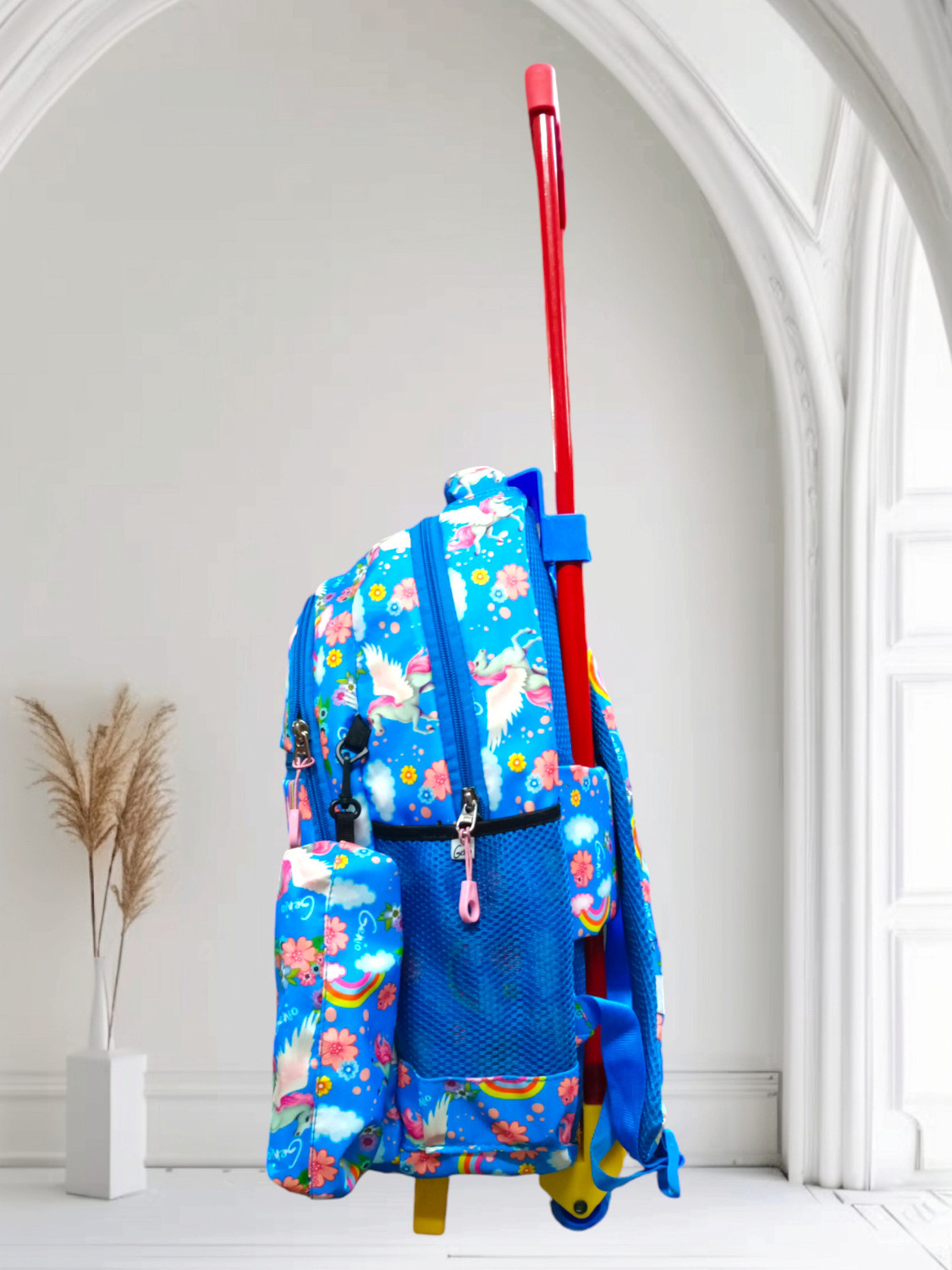 Image of Genio PRINTED Girls, Kids, Unisex Bag, 18 INCH Waterproof Trolley (BLUE, 35 L) Waterproof Trolley