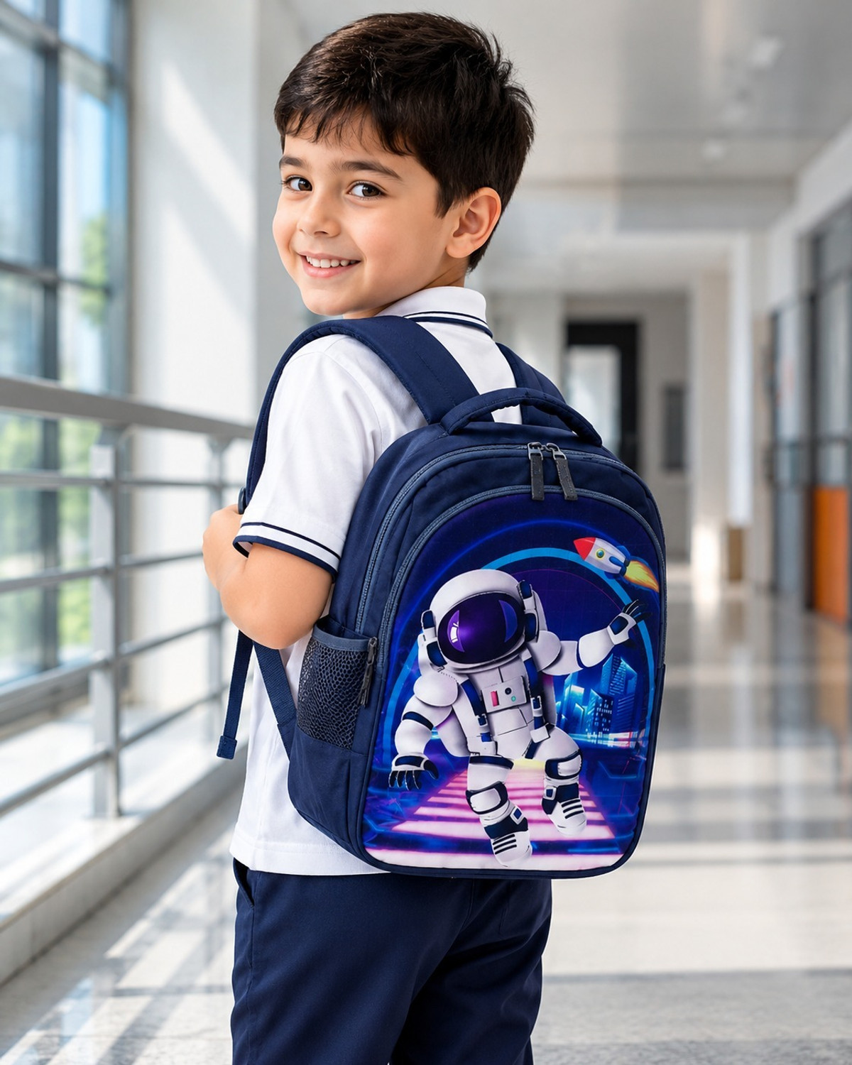 Image of Myron Kids School Backpack 25 Litters Bag for Nursery, LKG & UKG Boys and Girls Waterproof School Bag