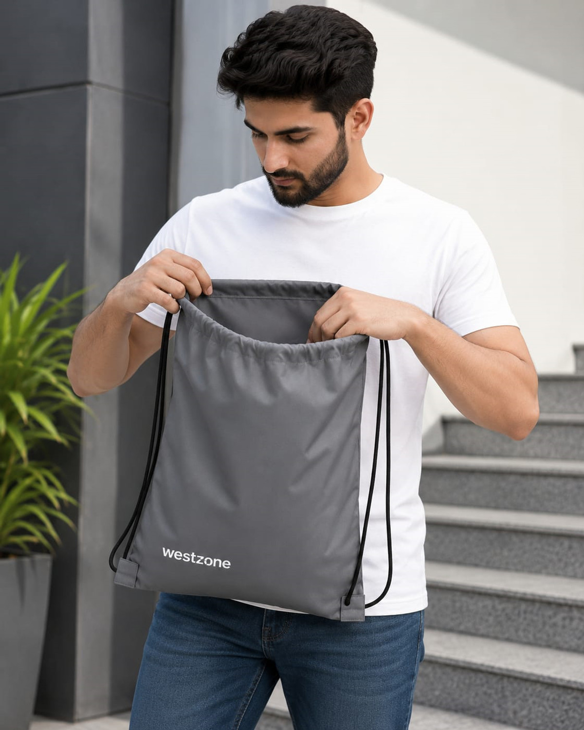 Image of WESTZONE Drawstring Bag for Women & Girl | Lightweight Gym Sport Travel Backpack 10 L Backpack