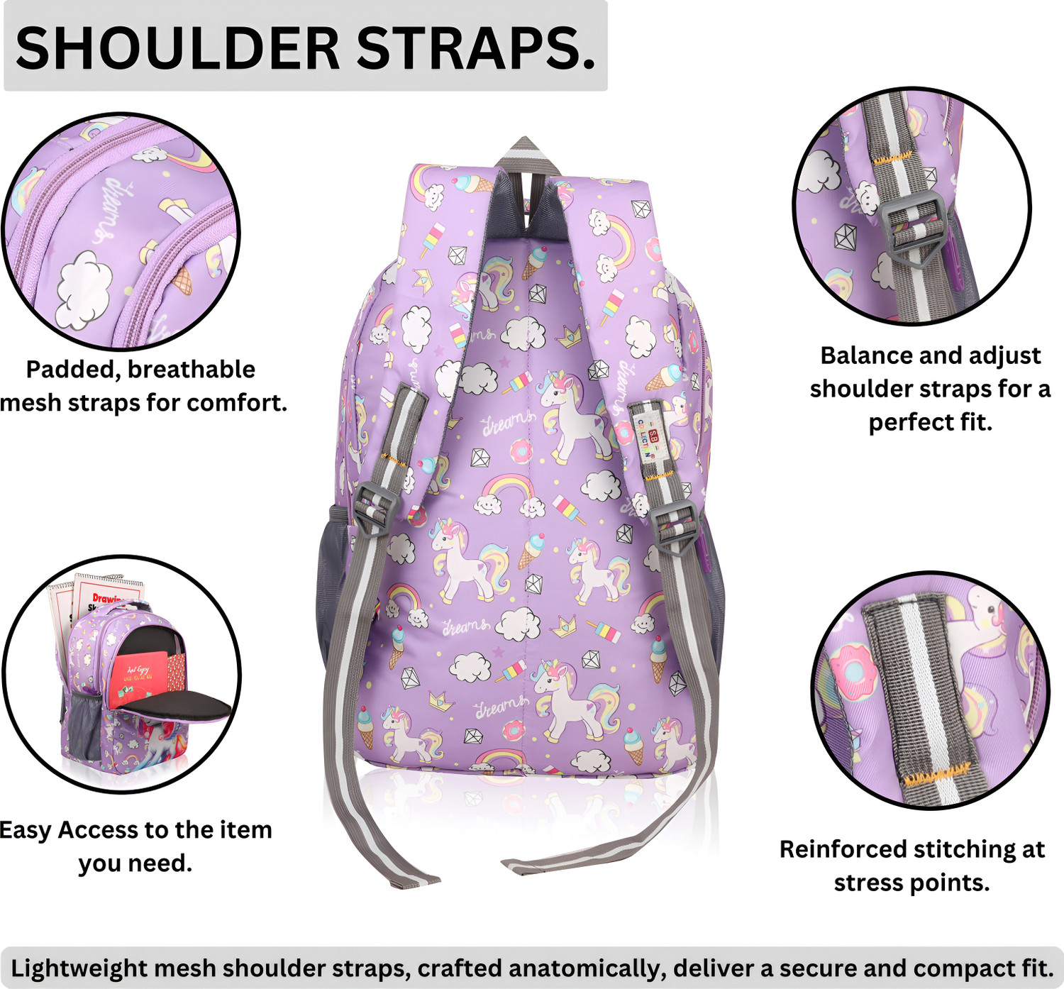 Image of SBCOLLECTION Classy Unisex Print Texture Comfortable Use for Class (3-9Yrs) Coaching Picnic Waterproof School Bag