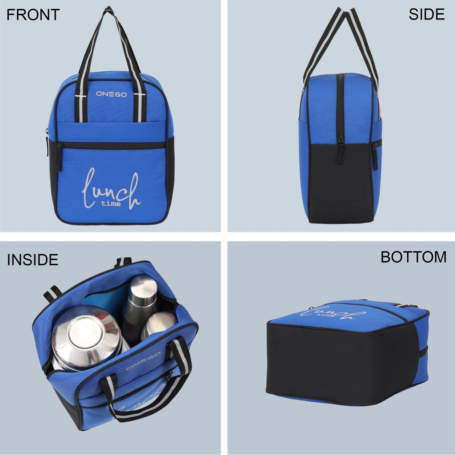 Image of ONEGO Tiffin Bags Set of 2 | Insulated, Durable & Fashionable Lunch Bags for Office Waterproof Lunch Bag
