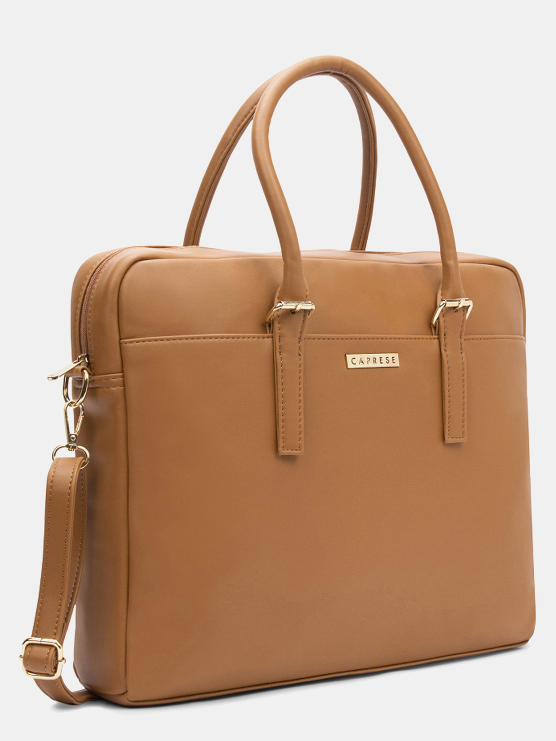 Image of Caprese Sasha Laptop Bag Large Tan Bag for Women Laptop Sleeve /Cover