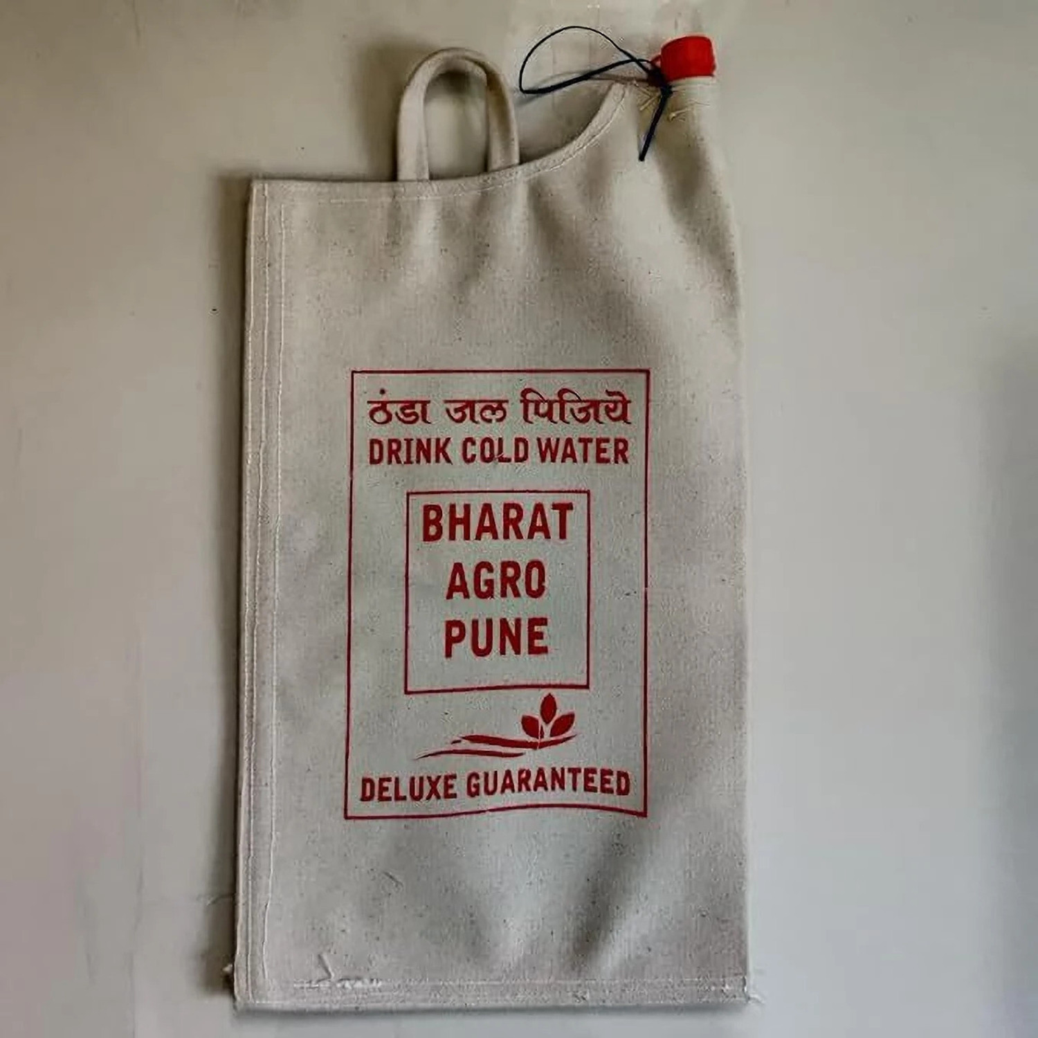 Image of BHARAT AGRO PUNE Canvas Fabric Cold Water Bag for Picnic Tour Outdoor Hiking Camping (BH 6 LTR ) Waterproof Multipurpose Bag