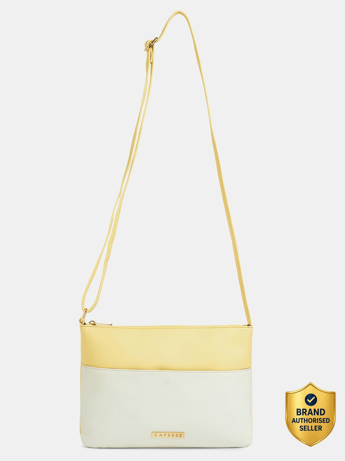 Image of Caprese Kiwi Sling Medium Butter Yellow Bag for Women Sling Bag