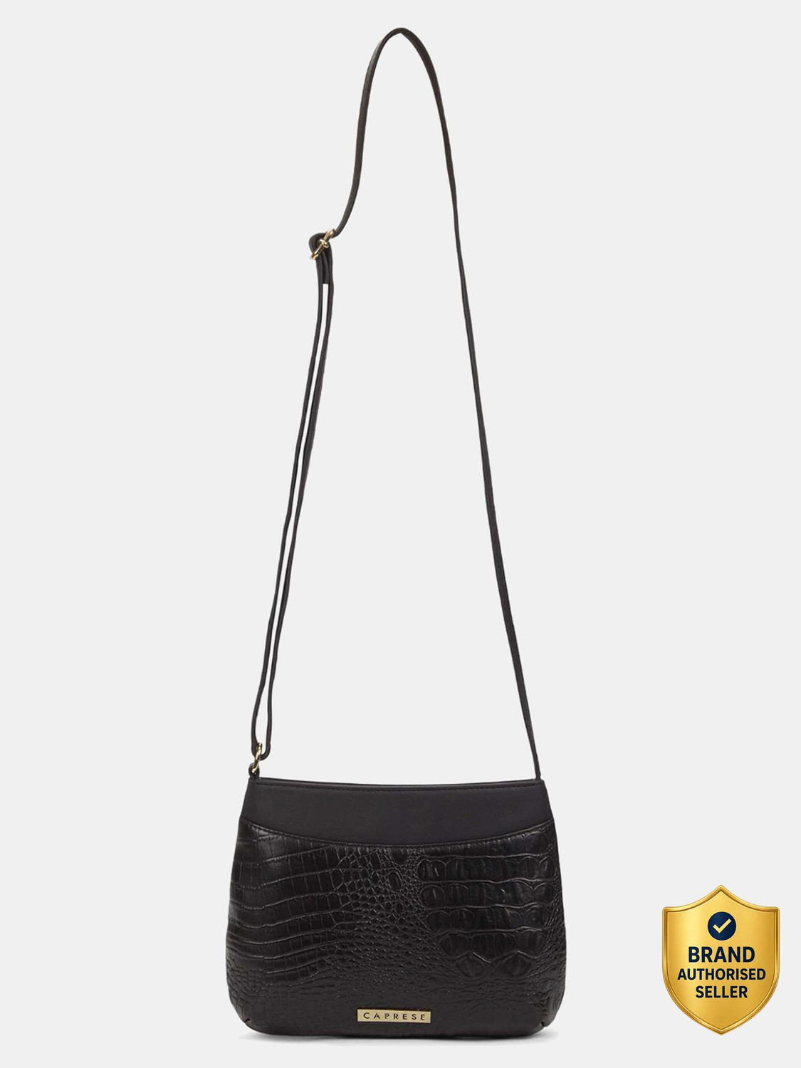 Image of Caprese Pupa Sling Medium Black Bag for Women Sling Bag
