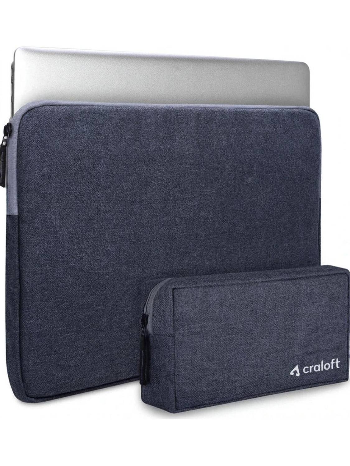 CRALOFT Macbook Bag Case with Charger Pouch For Men And Women Minimalist L26 Laptop Sleeve/Cover