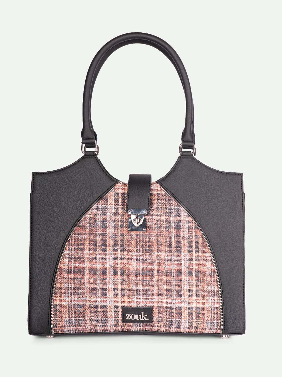Flipkart.com | ZOUK Harriet Office Bag - Cashmere Noir (Copper