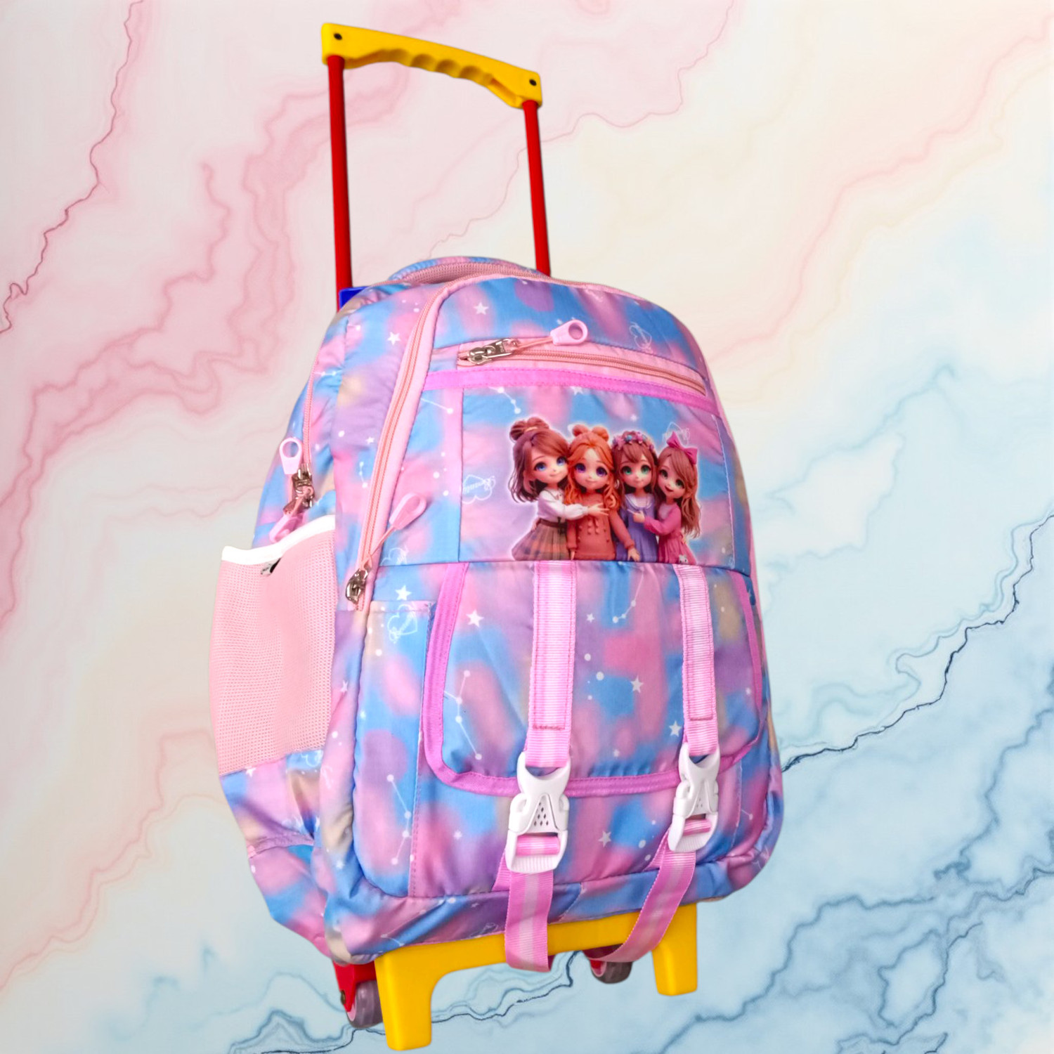 Image of Genio BARBLE School Kids Trolly Bag - 18 In- Queen UNIQ RAINBOW Waterproof (40 L ) Waterproof Trolley